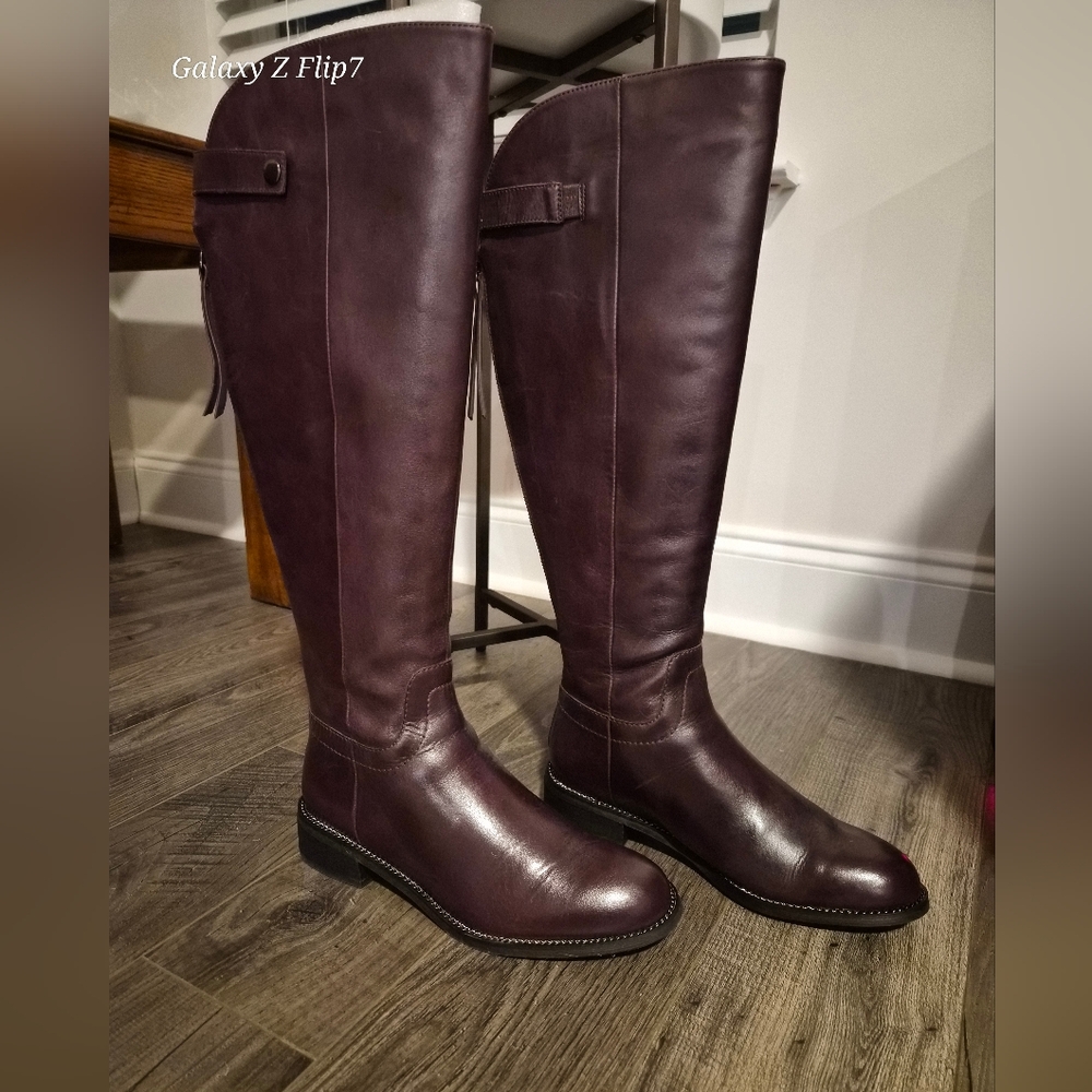 ​Franco Sarto L-Brindley Leather Riding Boots - Mahogany - Picture 3 of 6